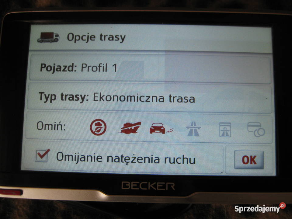 Nawigacja BECKER Transit 5 ciężarówek warmińsko-mazurskie Ełk