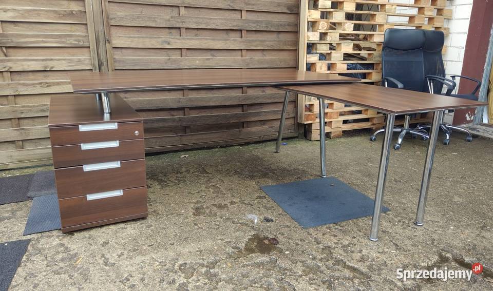 Biurko gabinetowe z dostawką i kontenerkiem Biurka mazowieckie Warszawa