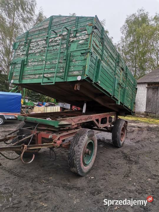Przyczepa rolnicza 3 str wywrot 8 t nieuszkodzony Przyczepy rolnicze Pabianice
