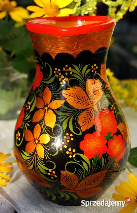 Chochłoma ręcznie malowany rosyjski dzbanek lubelskie Lublin sprzedam