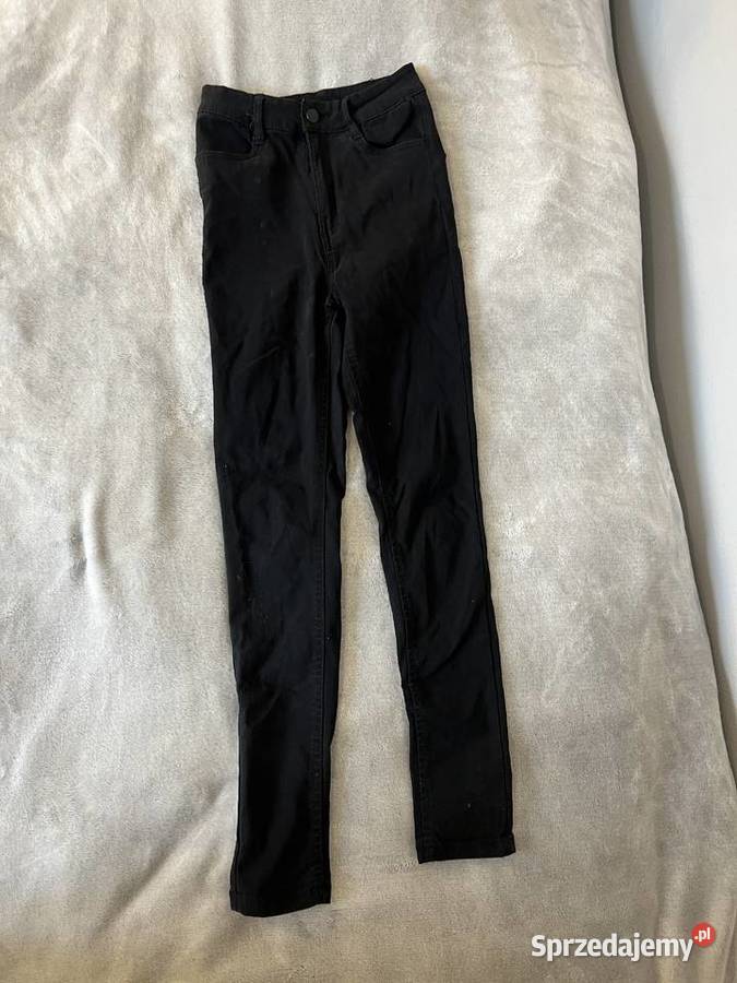 Rurki jegginsy skinny czarne Cropp z wysokim Cropp Jasło sprzedam