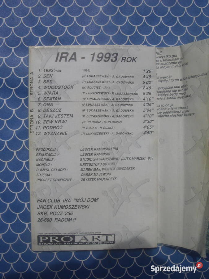Kasety IRA 2 kasety 1993 Wołów