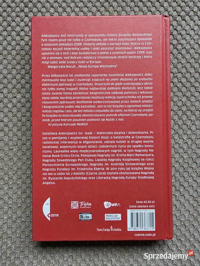 Swietłana Aleksijewicz Czarnobylska modlitwa małopolskie Kraków sprzedam