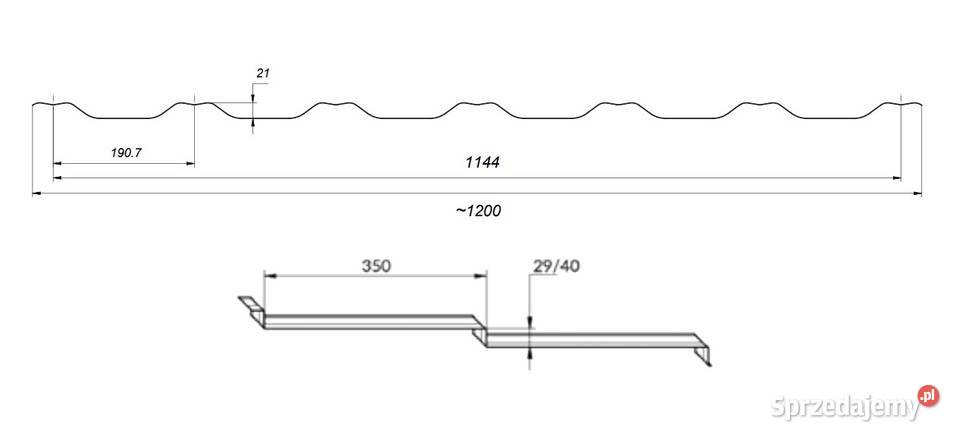 BLACHOTRAPEZ blachodachówka 2 modułowa GERMAN Pokrycia dachowe Białystok sprzedam