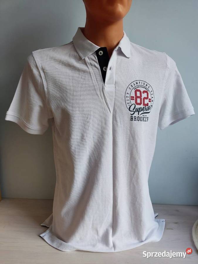 Koszulka polo biała SU Straight Up NOWA Głuchołazy