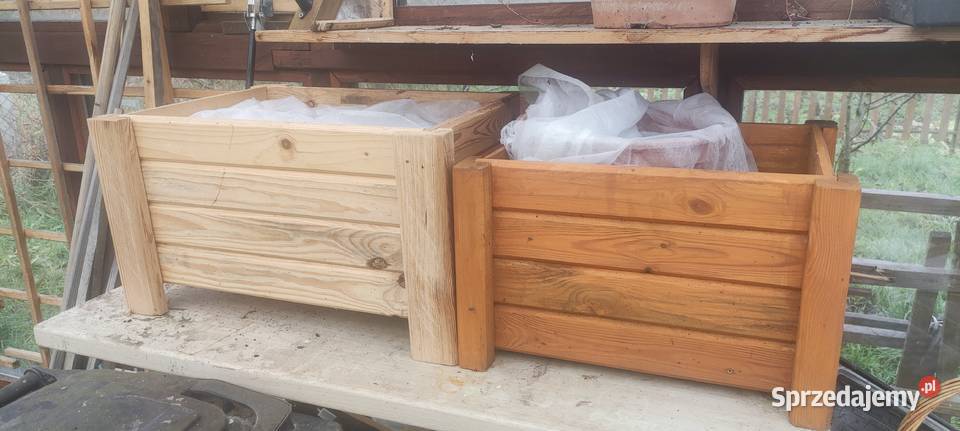 Donice drewniane na balkon taras do ogrodu Kwietniki Cedry Wielkie