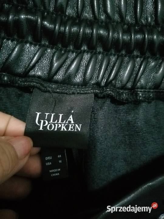 Ulla Popken spodnie skórzaneskóropodobne joggery dolnośląskie Zgorzelec