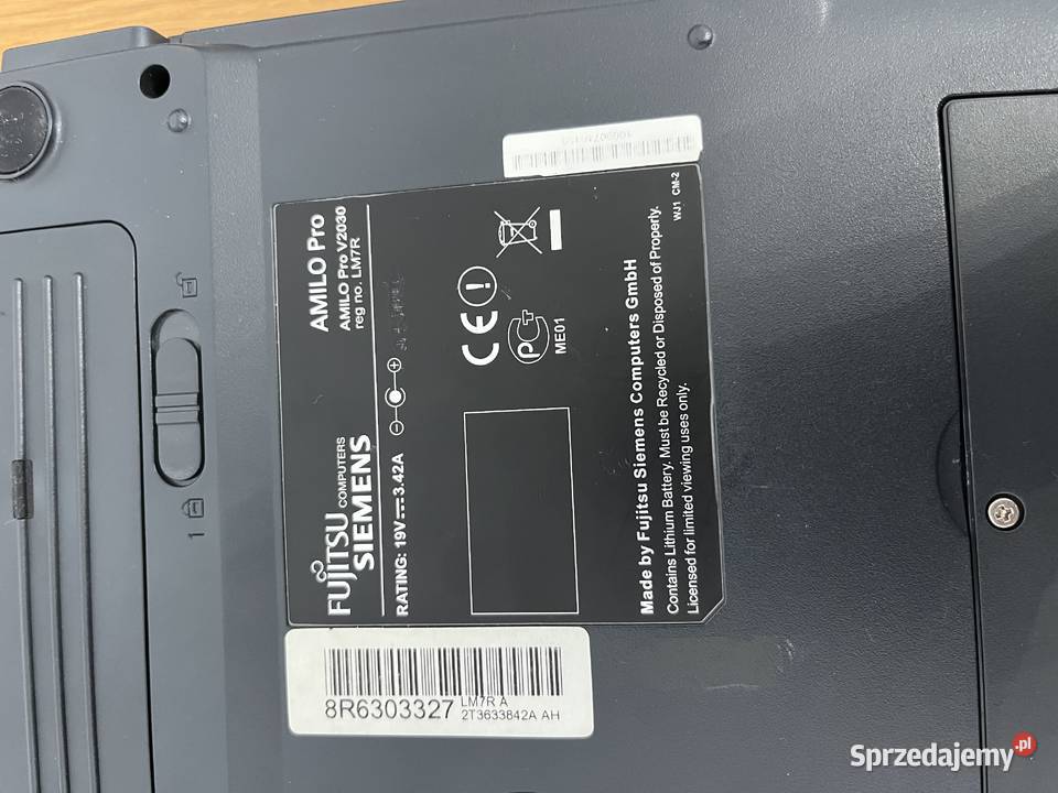 Laptop Fujitsu Amilo Pro V2030 15 GB RAM Legionowo sprzedam