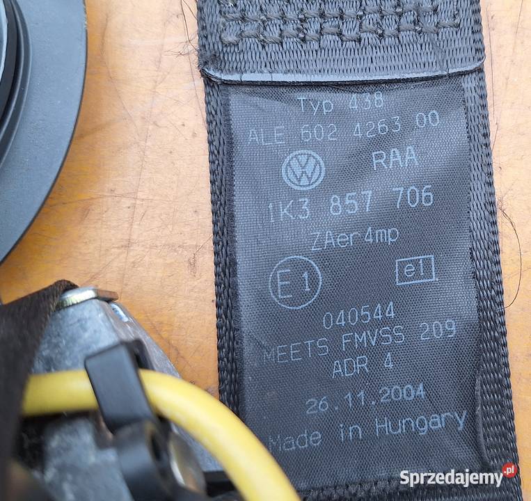 VW GOLF PAS BEZPIECZEŃSTWA 602213900 602213500 Radom