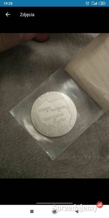 Medal srebrzony Jan Paweł 2 1979 Bolesławiec