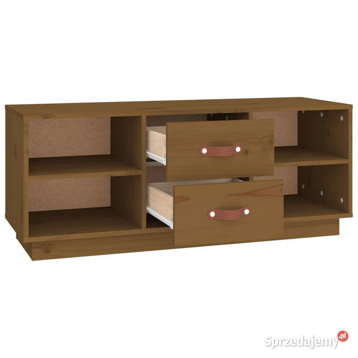 Szafka pod TV miodowy brąz 100x34x40 lite drewno Warszawa