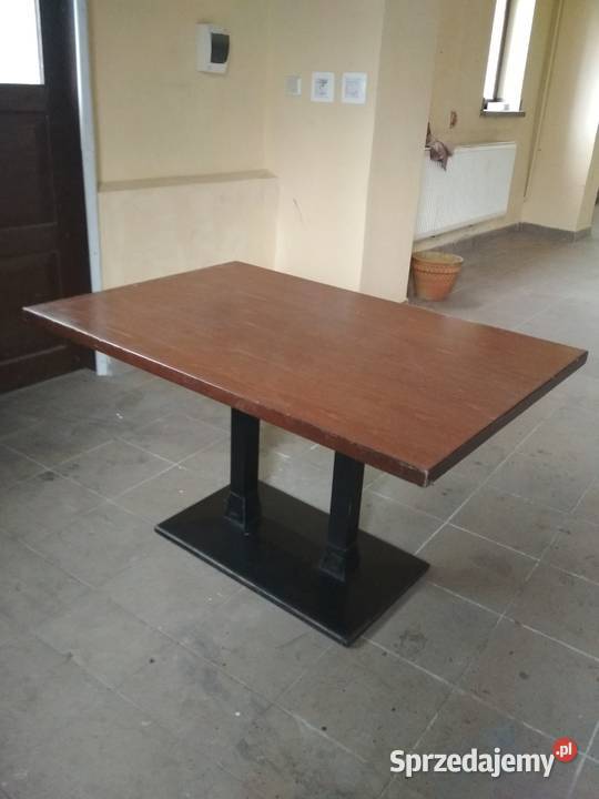 Stół masywny na stopi żeliwnej 80x120 Strzegom