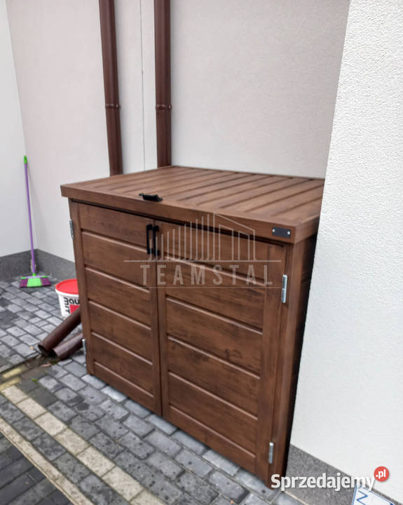 Zabudowa koszy na śmieci 140x80x120 2x240L Jastrowie