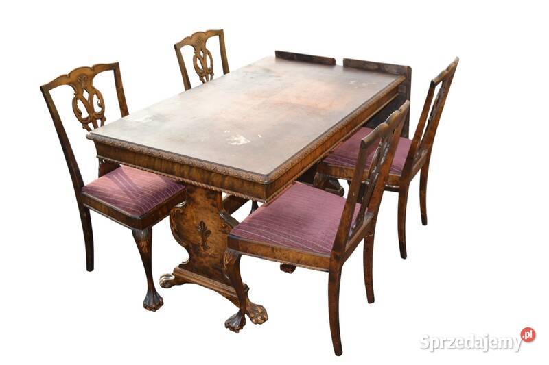 Stół z krzesłami w stylu Chippendale zachodniopomorskie Szczecin