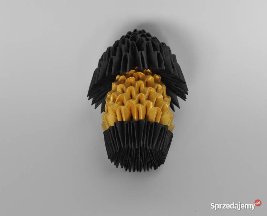 Grzybek origami modułowe 3D papier metaliczny Szczecin