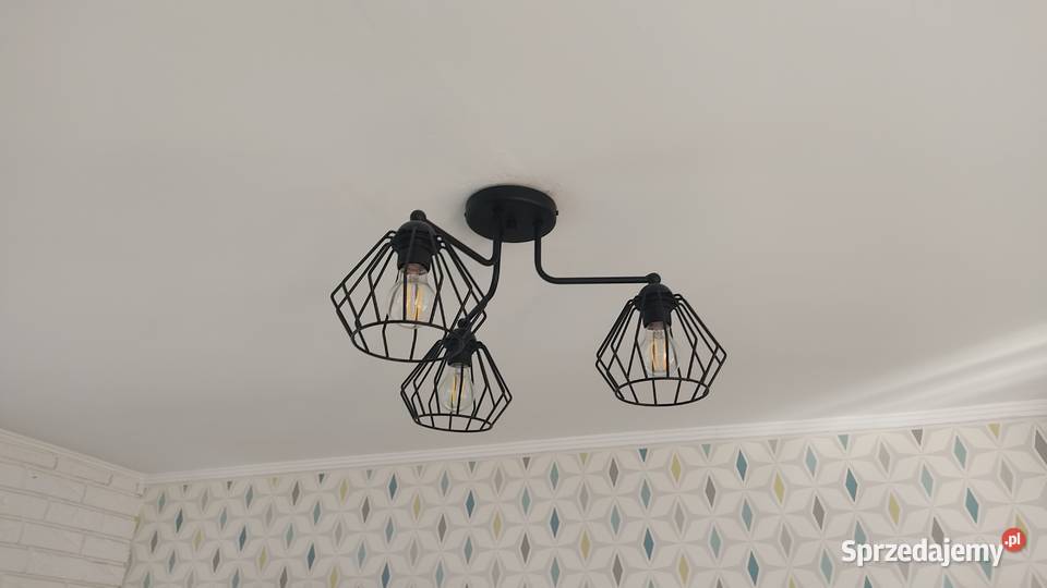 Ozdobna lampa sufitowa czarna stylowa Kędzierzyn-Koźle