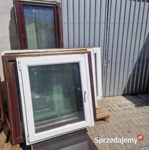 Okna okno plastikowe z demontażu brązowe PCV Okna ścienne sprzedam