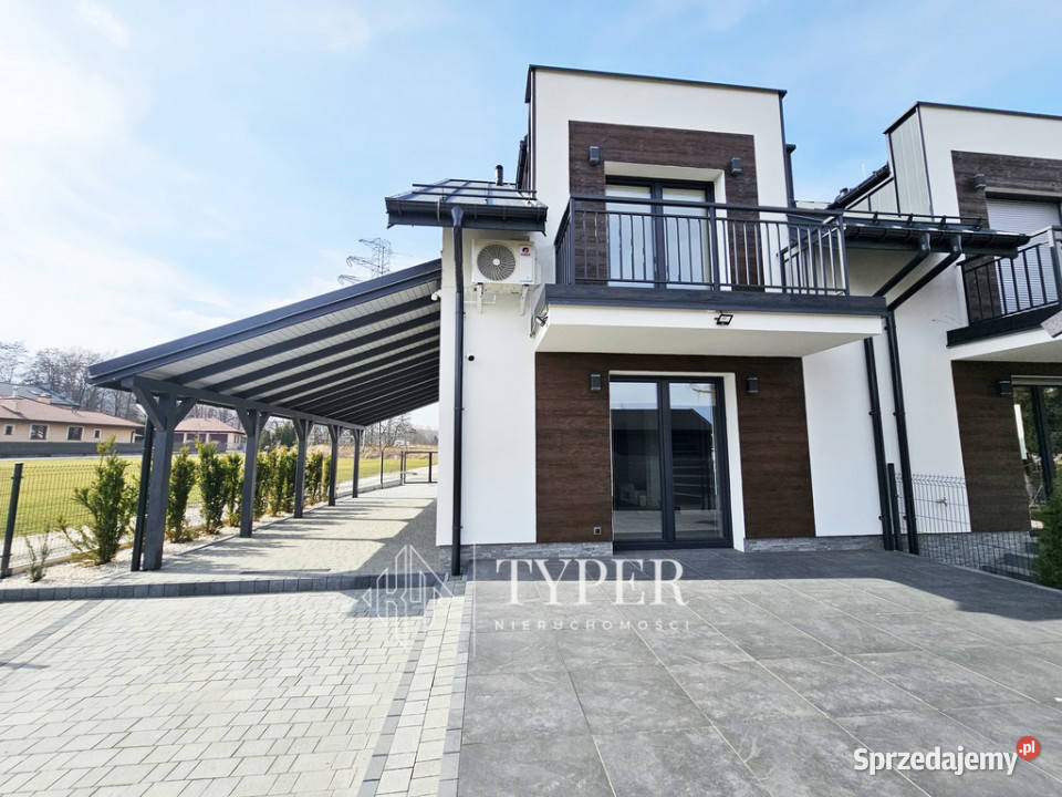 Nowoczesny Dom Tarnów Marcinka 93 m2 alarm bliźniak