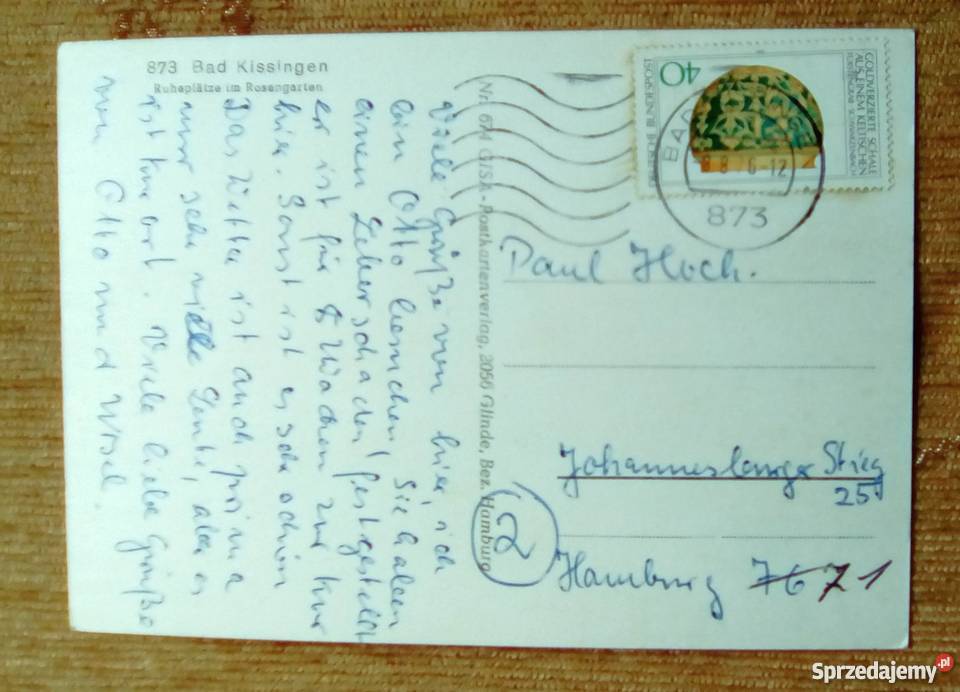 OGRÓD RÓŻANY W UZDROWISKU BAD KISSINGEN NA Piszczac sprzedam