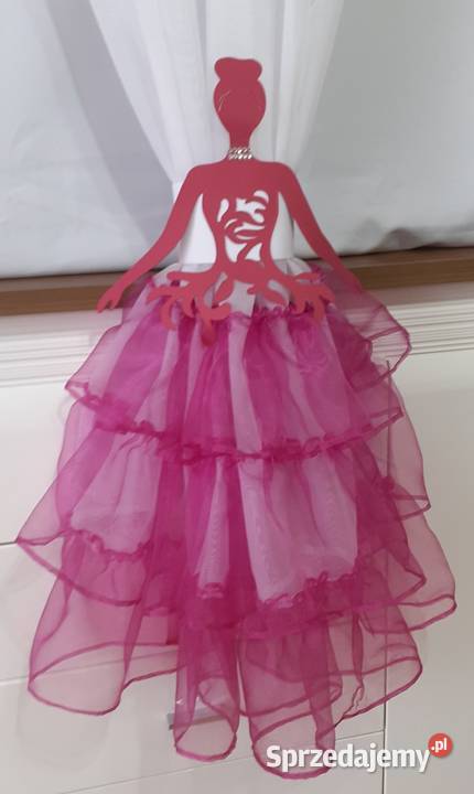 Firana z różowymi falbankami Mława