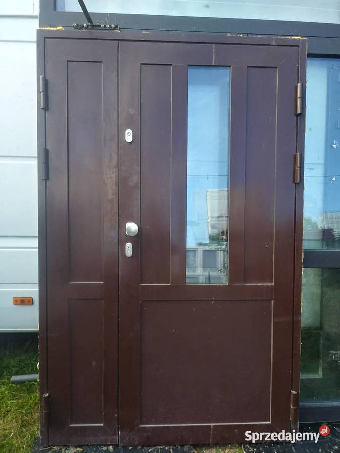 Drzwi Zewnętrzne aluminiowe koloru brązowego Poznań