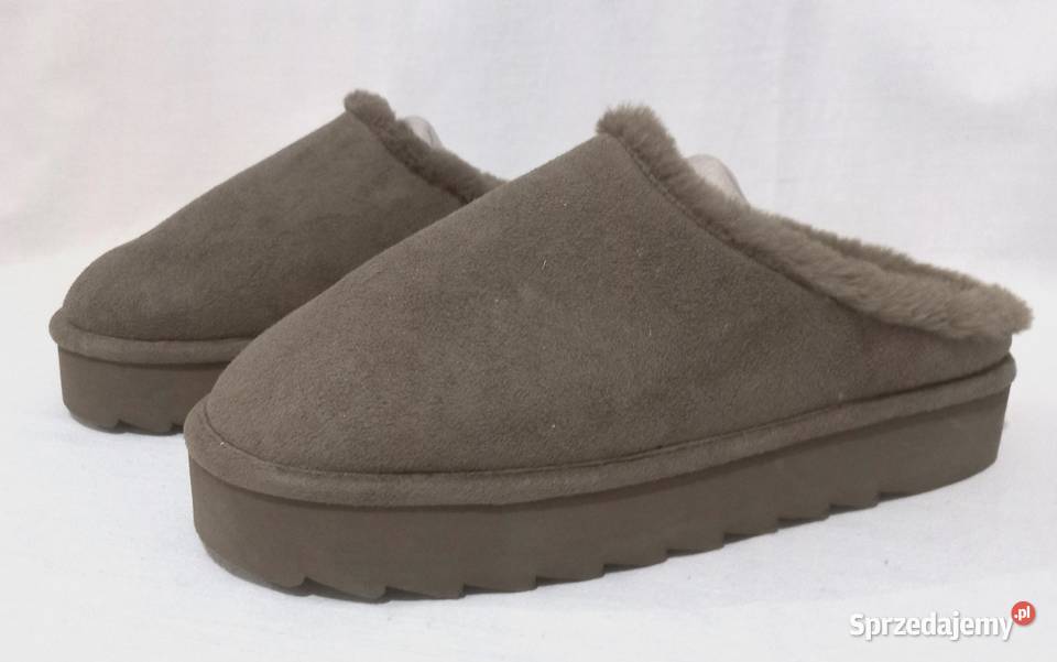 Buty damskie Kapcie brązowe Platforma r 3940 Białystok