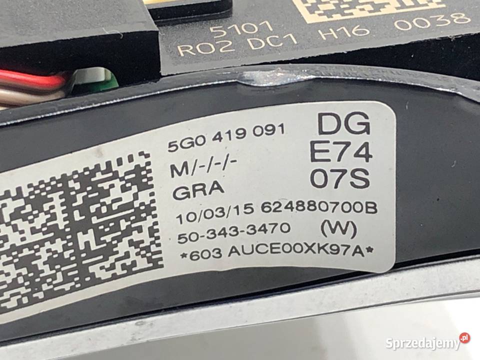 PRZEŁĄCZNIKI KIEROWNICY VW GOLF VII 5G0959442J