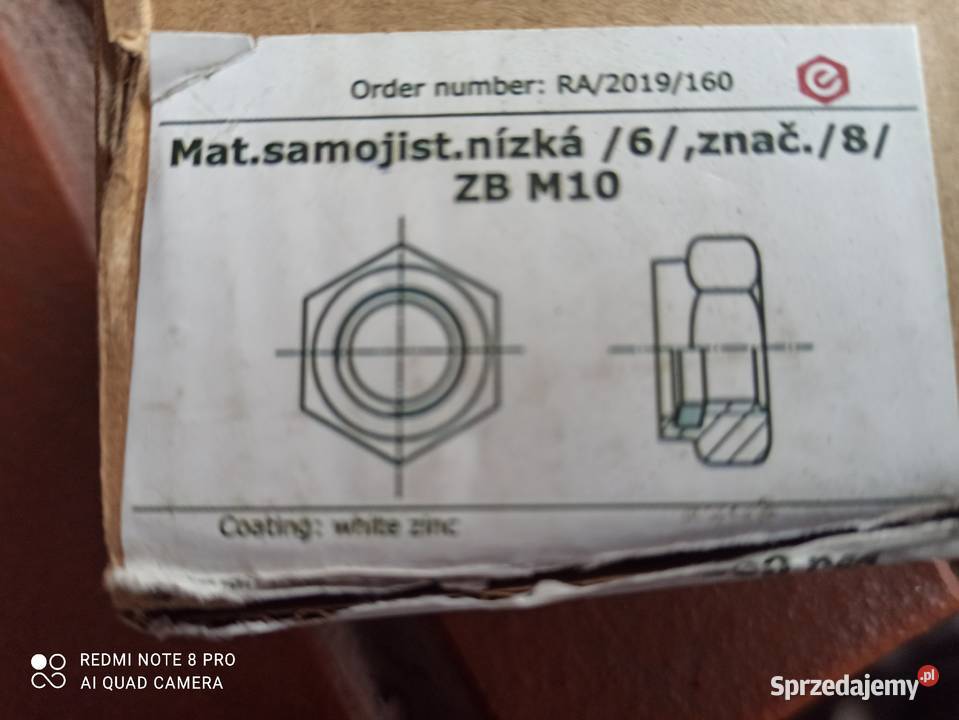 M10 nakrętka samohamowna 100sztuk śląskie Rybnik