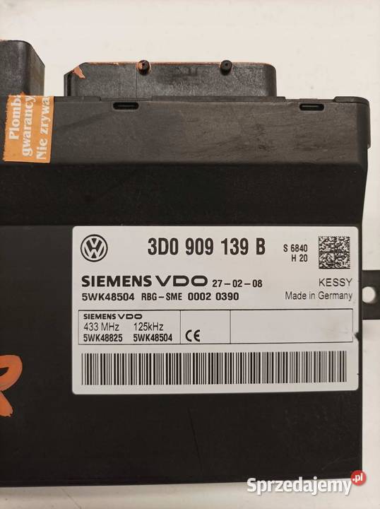MODUŁ KOMFORTU 7L 3D0909139B VW Volkswagen świętokrzyskie