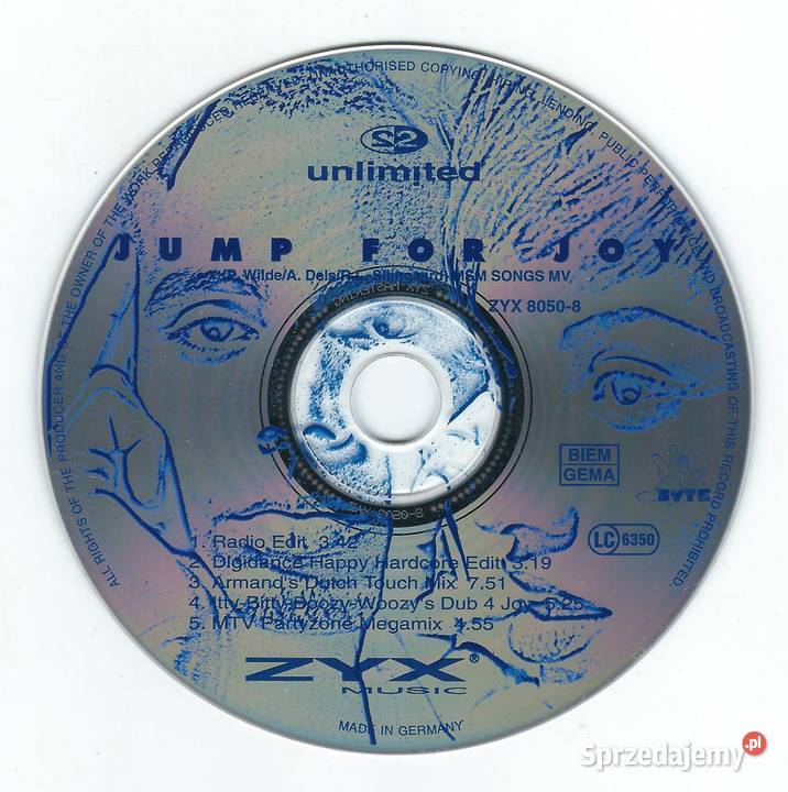 Maxi CD 2 Unlimited Jump For Joy 1996 ZYX Brwinów