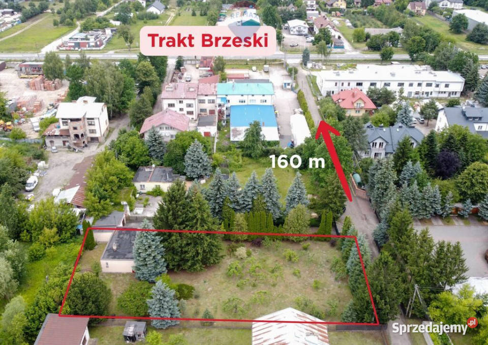 Działka budowlana 2100 m2 z domem Zakręt sprzedam