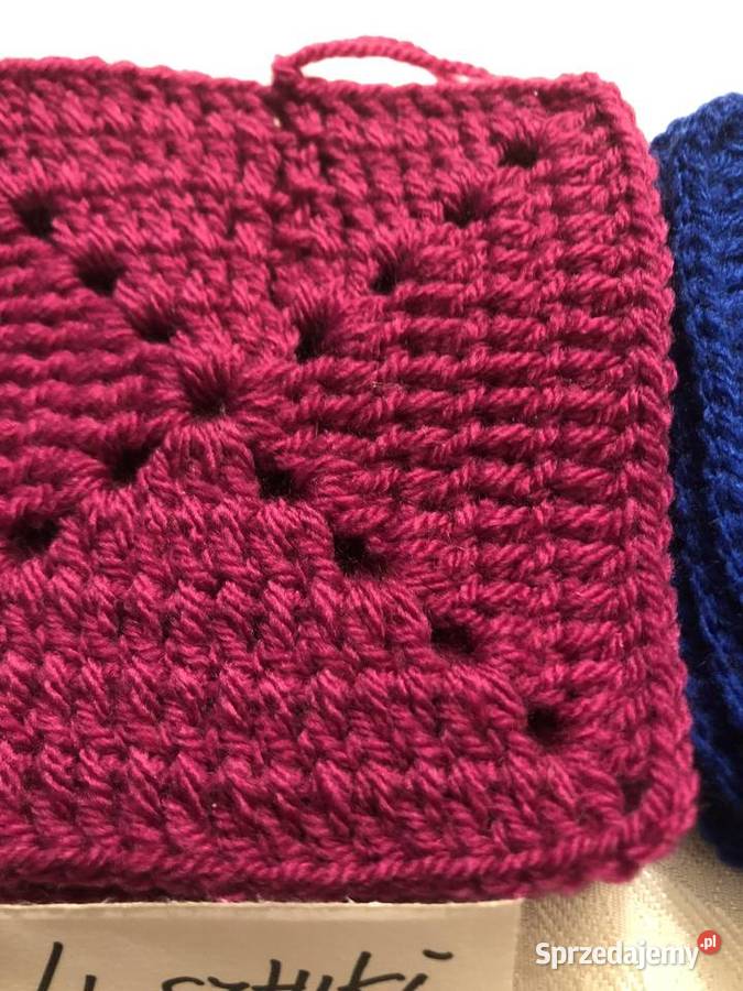 Kwadraty babunipoduszka pled narzuta Nowe Zegrze