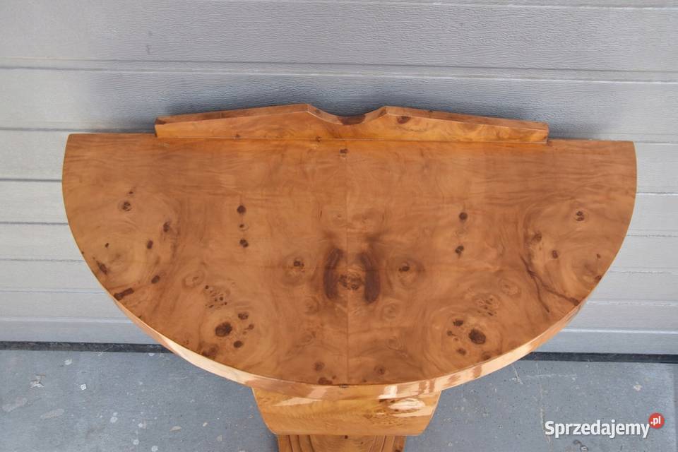 Drewniany Stolik Kawowy Art Deco Konsola Stół Kraków