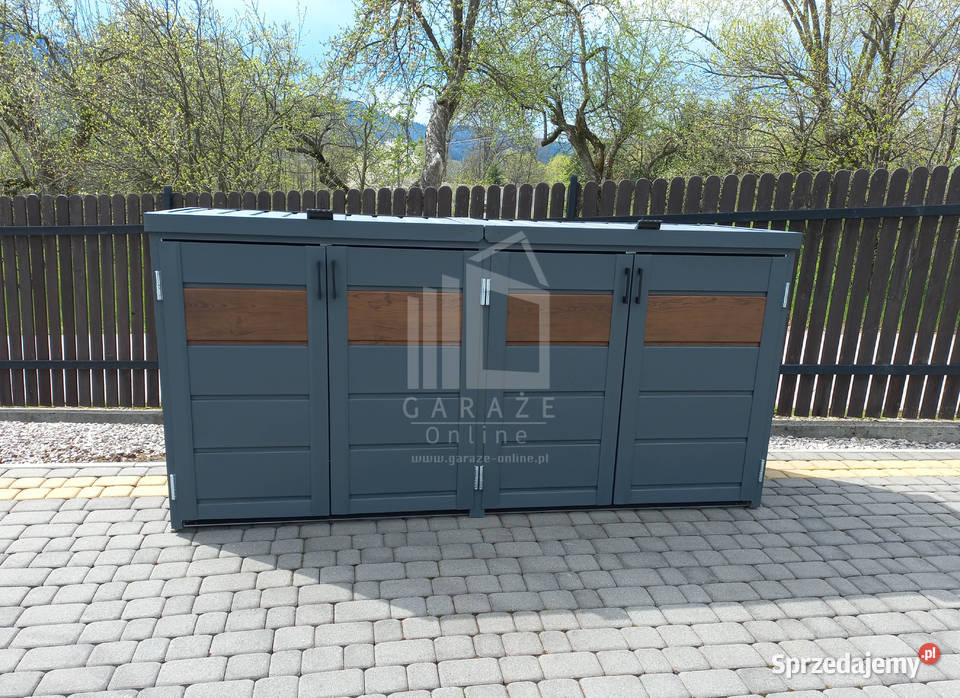 wiata śmietnikowa obudowa kubłów 275x80x120 Dąbrowa Górnicza