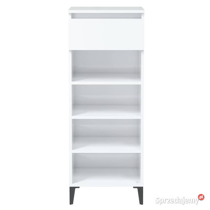 Półka na buty wysoki połysk biała 40x36x105 mazowieckie