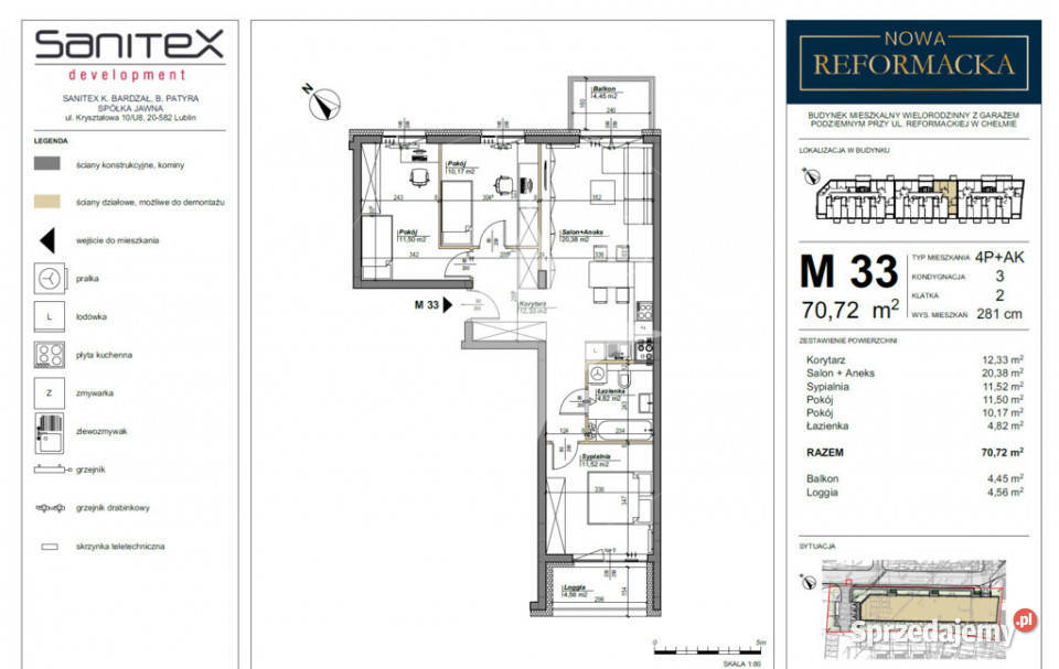 Nowa Reformacka Nowa era komfortu w sercu Chełma parter Chełm