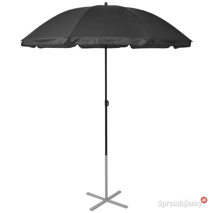 Leżaki z parasolem aluminiowe czarne WM42161 Warszawa