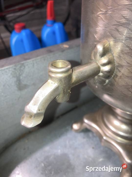 Samowar mosiężny rosyjski retro zabytek Skawinek