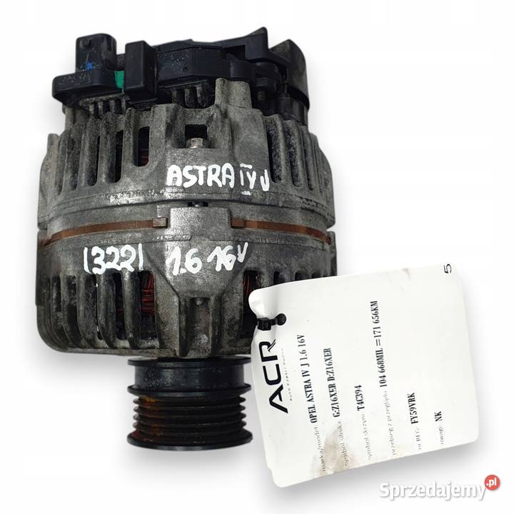 ALTERNATOR Opel Astra J Meriva B Zafira C 16 16V osobowe Chełm