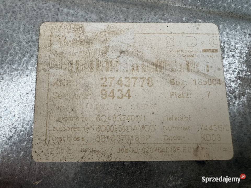 Podnośnik szyby przód prawy rh vw Polo IV 4 9N Międzychód sprzedam