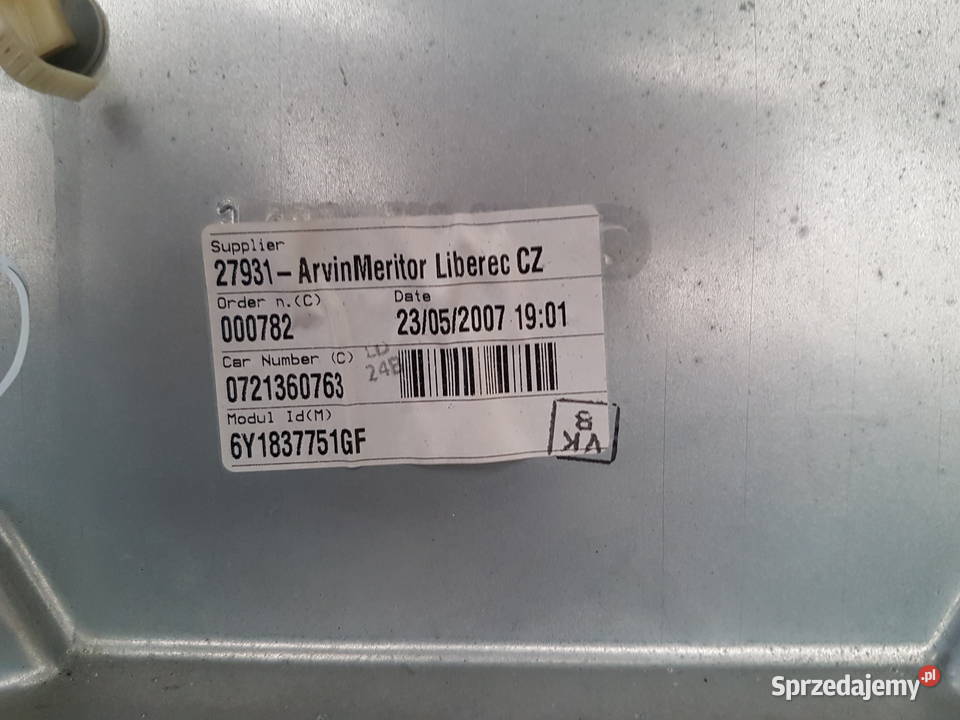 SKODA FABIA I MECHANIZM SZYBY LEWY PRZOD wielkopolskie Turek