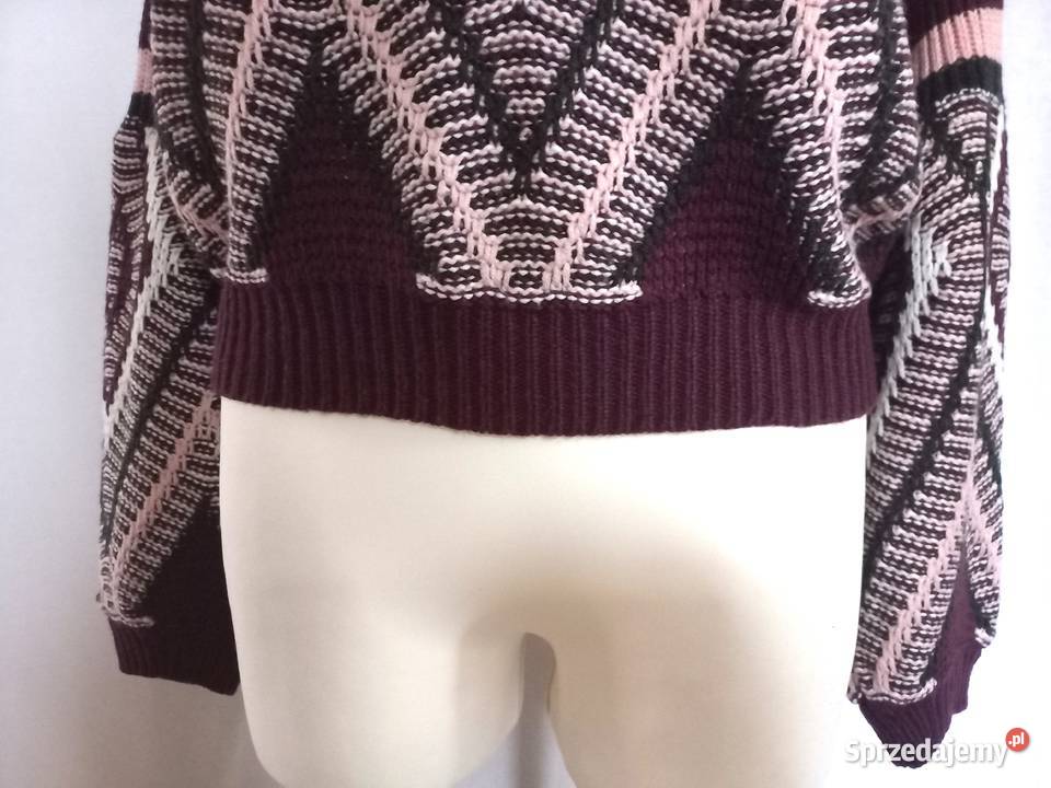 Sweter damski Wzór r 38 bordowy CA ozdobne Białystok