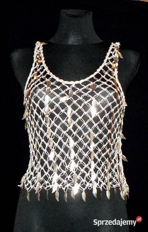 seksowny TOP siatkanowy XS S Bluzki i koszule Łódź