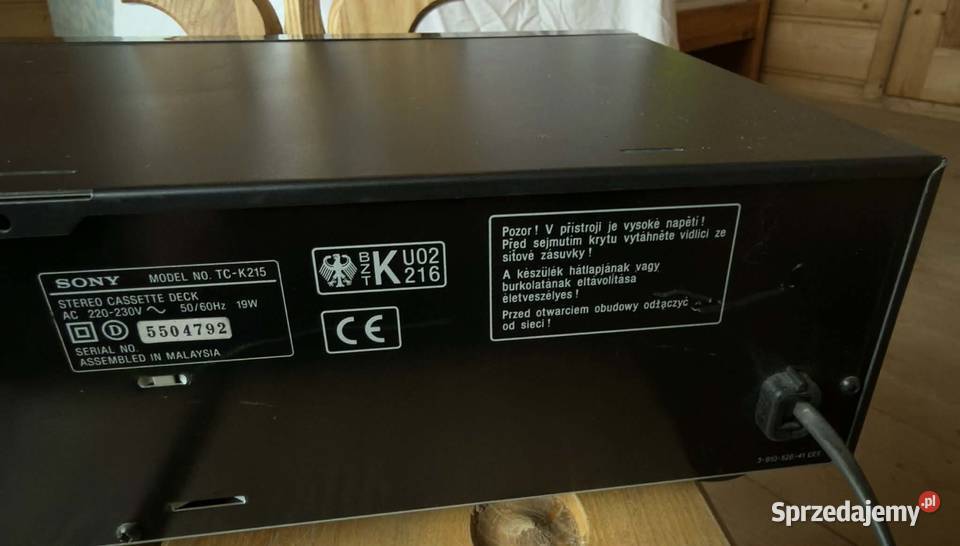 SONY Stereo Cassette deck TCK215 kaseta