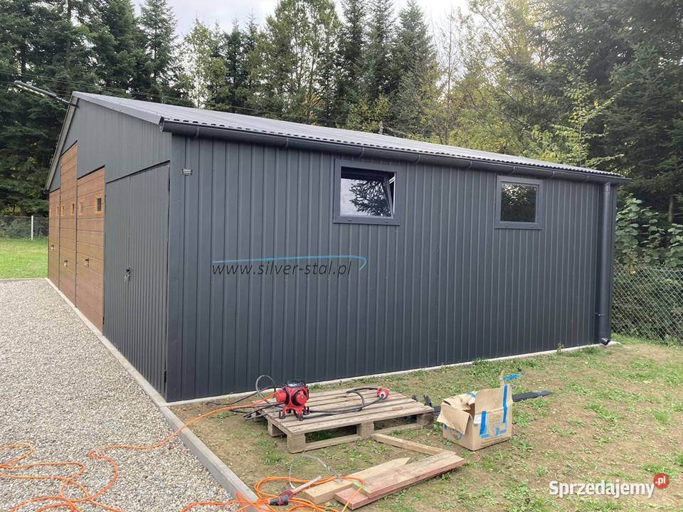 Garaż blaszany 12x6m 11x6 Silverstal Garaże RAL Sandomierz sprzedam