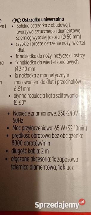 Elektryczna ostrzałka do noży nożyczek Szczecin