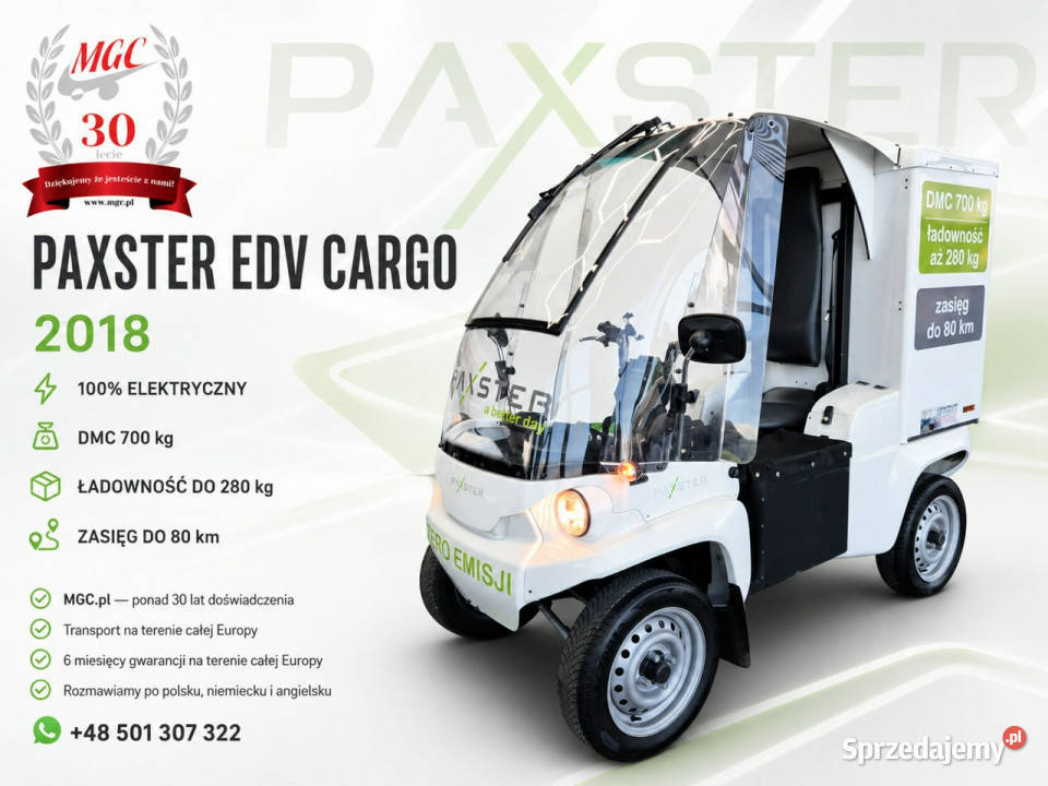 Inna inny PAXSTER Cargo EDV 1601 ELEKTRYCZNY Łaziska Górne sprzedam