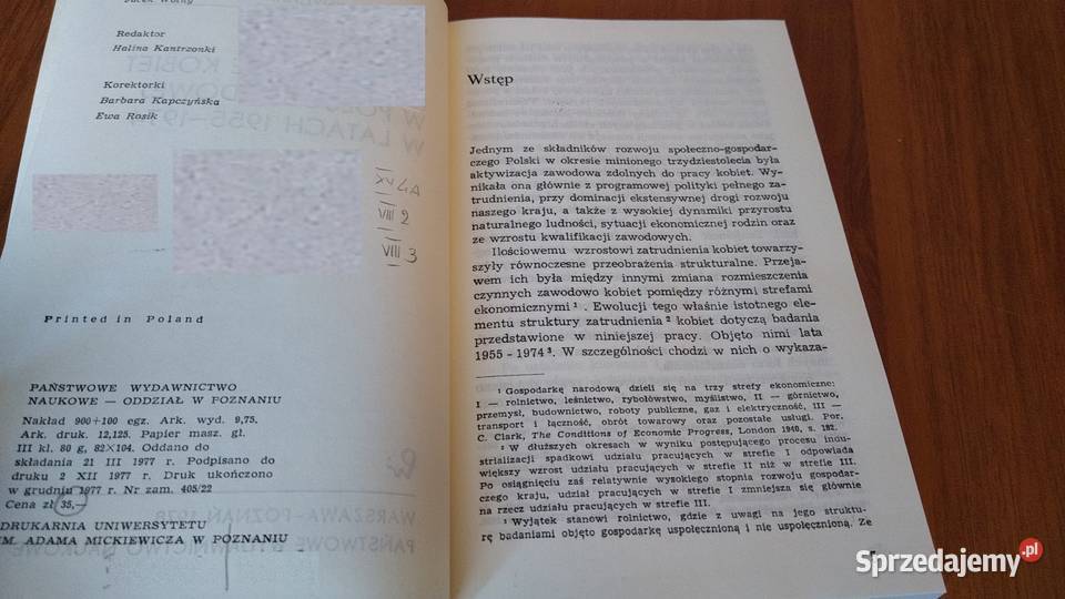 Zatrudnienie kobiet w Polsce Ludowej w latach Rok wydania 1978 Książki naukowe i popularnonaukowe Gdańsk