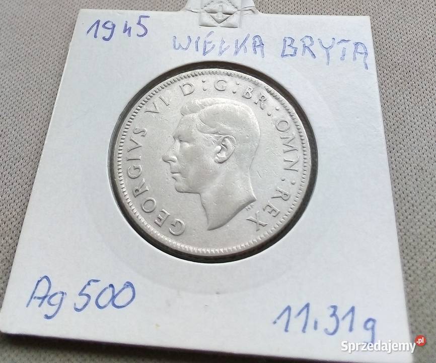 WIELKA BRYTANIATWO SHILLINGS1945 rSREBRO 500 Legionowo sprzedam