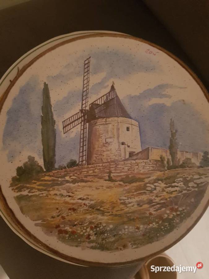 Talerz dekoracyjny wiatrak wielkopolskie Wola Podłężna